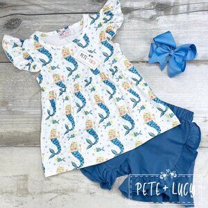 Pete + Lucy Mercat 2 pc outfit size 12-18 months